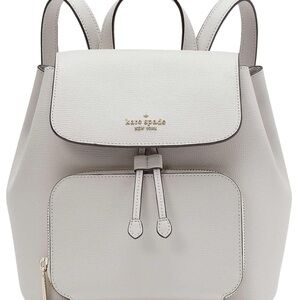 Kate Spade Cream Kristi Leather medium flap Backpack